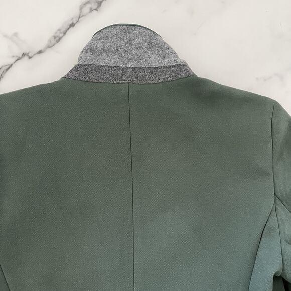 Ann Taylor Hutton Blazer in Twill Dusty willow green Size 2 Petit Career classic - Picture 11 of 11